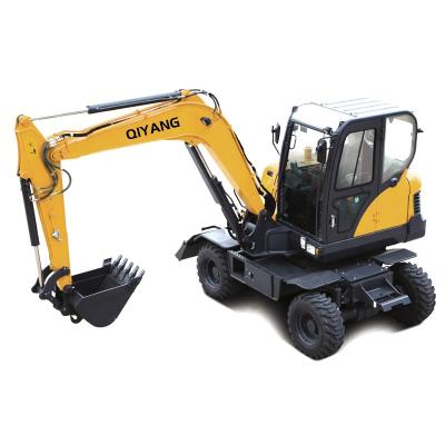 China Chinese farms excavator factory direct sales new small wheel excavator 6t 7t 8t price for sale