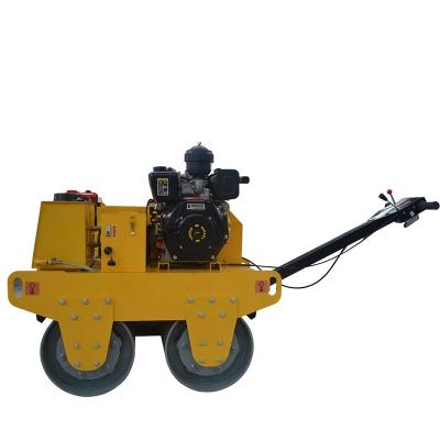 China Mini Asphalt Vibratory Roller Compactor Machine Compact Outdoor Manual Roller Double Drum for sale