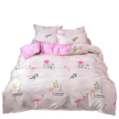 China Well-designed Duvet Cover Set 4pcs (1 Duvet Cover +1Bedsheet+ 2 pillow shams) Polyester Anti-static Lightweight Microfiber Printing Pattern for sale