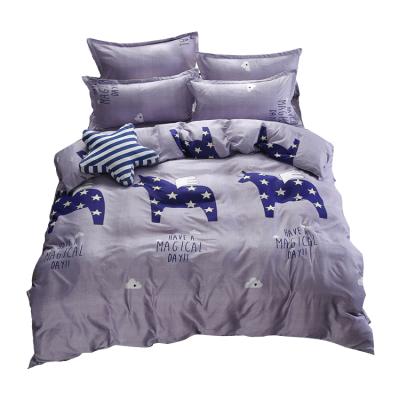 China Anti-pilling 4pcs Duvet Cover Set Polyester Microfiber Fabric (1 DuvetCover(comforter)+1Bedsheet(fittedsheet)+2 Pillow Shams) for sale