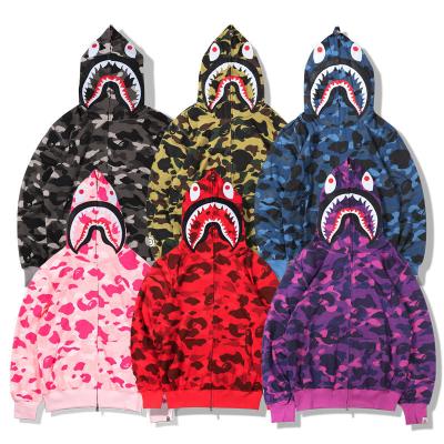 China Anti-wrinkle 2022 bape shark hoodies hoodies sweatshirt high quality bape sweatshirt mens cotton supplier anti-wrinkle shark jacket men for sale