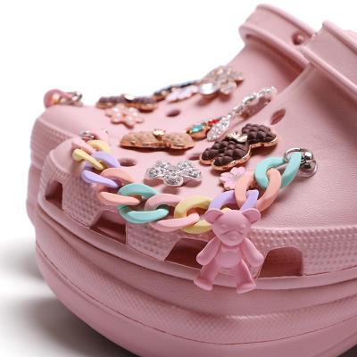 China Eco-Friendly Care Bear Charms 2022 Luxury Shoe Accessories Decoration Bling Metal Croc Charms for sale