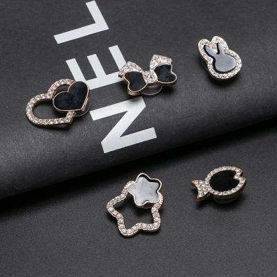 China Cute Designer Bling Croc Charms Accessories Bling Crystal Designer Metal With Shoe Clog Charm Accessories for sale