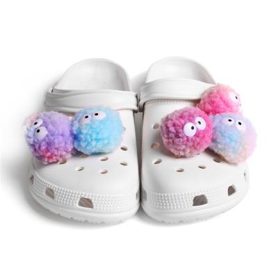 China Lovely Charm Custom Charms Designer Charms Wholesale Custom Fur Ball Clog Charms Clog Buckles Shoe Croc Decoration for sale