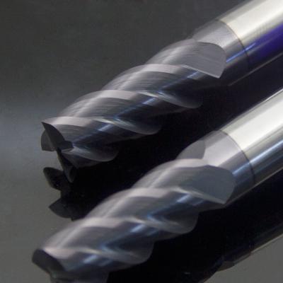 China HRC 55 solid carbide end mills with four flute for milling machining use for sale