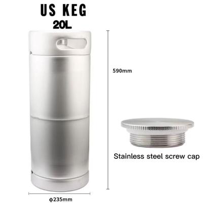 China Reusing 20L USA Slim Mini 1/6 Barrel Metal Beer Barrel Tap 304 Stainless Steel Beer Mini Liters 20 In Barrels for sale