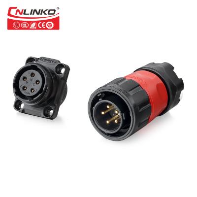 China Power CNLinko M20 Straight Pull Plug Male Connector Waterproof 5 Pin Connector for sale