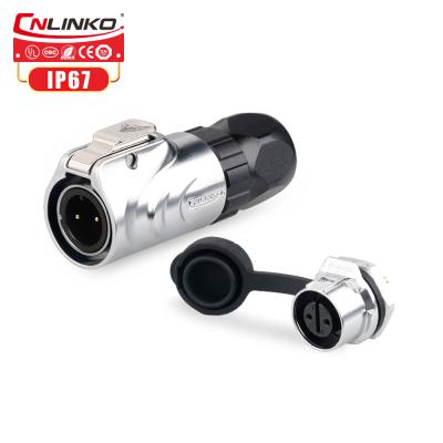 China CNLINKO M12 2 Pin Flat Seal Connector IP65 Waterproof Bulkhead Assembling Electrical Connector for sale