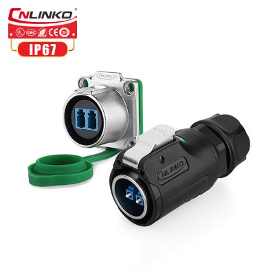 China CNLINKO Waterproof Fast Signal Fiber Optic Cable Connector IP67 Fiber Optic Connector for sale