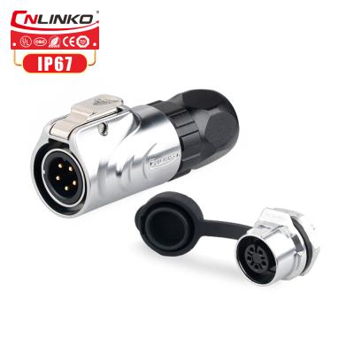 China audio & CNLINKO ip67 video waterproof industrial 5 pin male and female plug and socket for sale