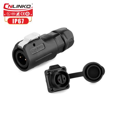 China Waterproof Power CNLINKO IP67 M12 Plug And Socket 2 Pin Round Connector for sale