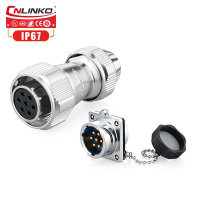 China Cnlinko M20 7 Pin Circular Power Connector 7pin Metal Automotive Waterproof Connector for sale