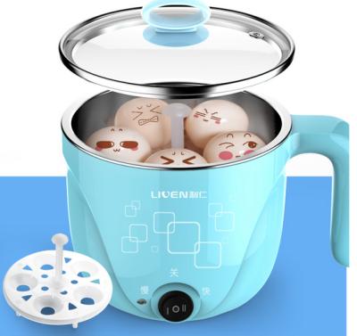 China Electric Blue 360 ​​Degree Rotating Base 1.0L Stainless Steel Noodle Pot for sale