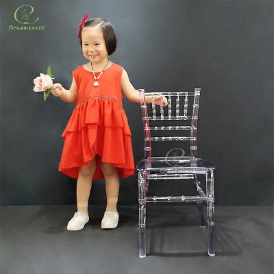 China Safety wholesale kids acrylic transparent running chairs party kids chairs chiavari for sale for sale