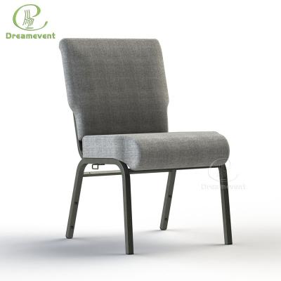 China Foshan Factory Modern Metal Supply Customized Used Interlock Church Chair For Auditorium for sale