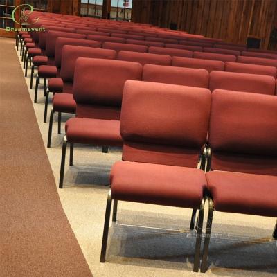 China Modern Metal Factory Supply Customized Logo Interlock Church High Quality Stacking Chair For Auditorium for sale