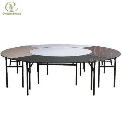 China Wholesale Foldable Restaurant Banquet Hot Selling Solid Wood Folding Modern Design Modern Design Round Table for sale