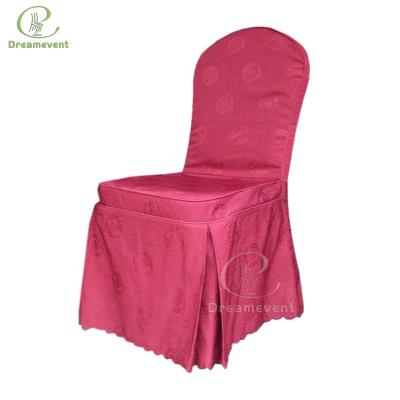 China Plain Satin Fabric Chair Cover , Banquet Chair Cover Used Banquet Chair Covers For Wedding for sale