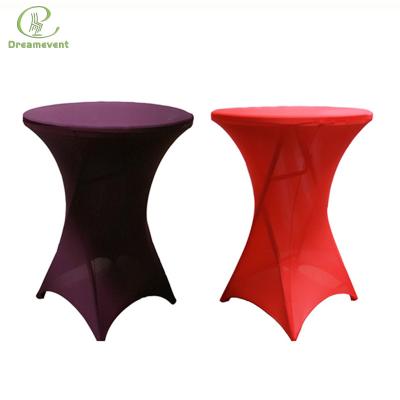 China Oil Proof And Durable High Round Bar Cocktail Banquet Spandex Bar Canvas Table Covers For Events for sale