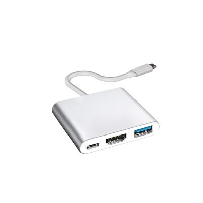 China China Factory Wholesale LAPTOP 3 in 1 USB-C HUB Support Charging+Data Transfer+VGA+HD for sale