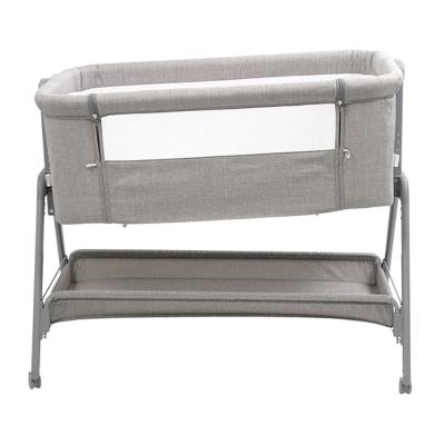 China Folding Modern Crib Travel Cot Hutch Baby Bed Aluminum Alloy Frame Infant Cribs for sale