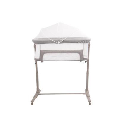 China 2021 Eco-Friendly Materials 2021 Baby Crib Luxury Portable Crib Multifunctional Folding 4 Wheels Baby Hutch for sale