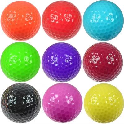 China High Quality Custom Rubber + Surlyn Practice Ball Logo Two Piece Surlyn Golf 2 Layers Golf Gift Multi Ball Golf Color Ball for sale