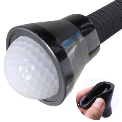 China Wholesale Black Rubber Easy Golf Ball Gripper Golf Ball Suction Cup Golf Ball Picker Pointer Pick Up Tool Accessory for sale