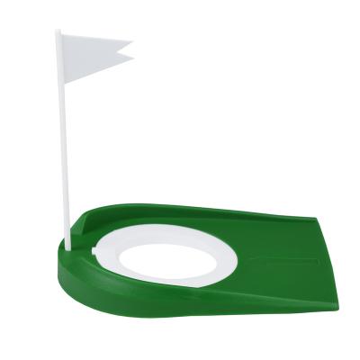 China Portable Wholesale Golf Putting Cup Hole With Flag Indoor Home Outdoor Yard Practice Trainer Aids Golf Training Accessories for sale