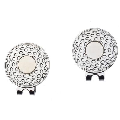 China Factory Price 25mm Golf Cap Clip Durable Zinc Alloy Golf Cap Clip Magnetic Golf Ball Marker Hat Clips Can Be Used With Metal Marker for sale