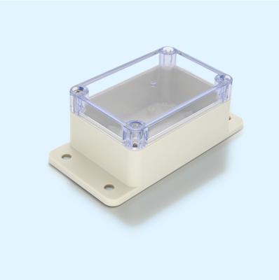 China PCB Manufacturing ABS Electronics Wall Mount Enclosure Clear Cover Junction Boxes Plastic Outdoor Waterproof Casing for sale