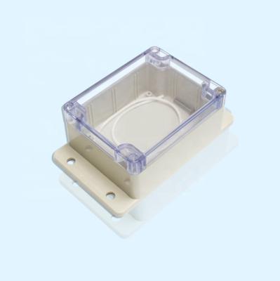 China Custom Made ABS Plastic PCB Box DIY Manufacture IP65 Outdoor Waterproof Junction Box With Clear Lid Outdoor Cable Connector Case Enclosure for sale