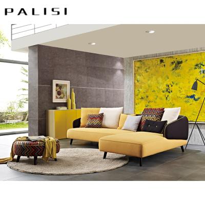 China Fashion Design Contemporary Sofa Set Modern Cheap Colorful Living Room Sofa Ottoman Wood Leg Fabric Living Room for sale