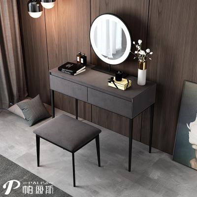 China New Style Modern Design Minimalist Dressing Makeup Table Set With LED Mirror And Chair Dresser Table Customized for sale