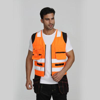 China Hi Security Force Flame Retardant Reflective Vest With Chest Pockets for sale