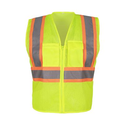 China HI FORCE Weather Reflector Work Vest Safety Reflective Clothing With Reflect Belt Reflective Vest for sale