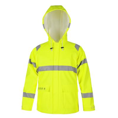 China High quality oversized hood frank raincoat waterproof reflective industrial suit for men with hood for sale