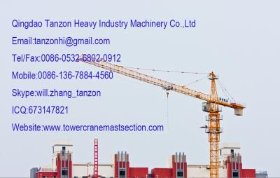 China self Climbing construction tower crane With 60m Jib Length for sale