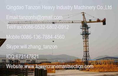 China Q345B steel Self Climbing Tower Crane For Wharf , TC6010-6 150m Leg-fixed for sale