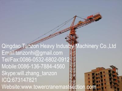 China Leg Fixing Type Hammer Head Tower Crane With 75m Jib TC7520-16, for sale