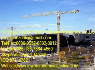 China 10 tons 60m Lifting Height TCP7013-10 China Topless Tower Crane Manufacturer, 2000mm X 2000mm X 3000mm for sale