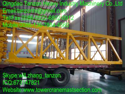 China F0/23B Chip Tower Crane Sections with Q345B Steel , tower crane parts for sale