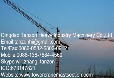 China 12 Ton TC7520-12 China Hammer Head Tower Crane For Power Stations 183m hight for sale