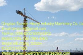 China 6 Tons 140m Self Climbing Building Tower Crane For Power Stations / Bridges for sale