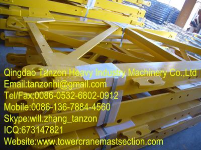 China Split Mast , General Tower Crane Standard Section F0 / 23C , Steel Plate Sections for sale