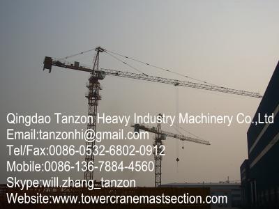 China Fixing Type Self Climbing Tower Crane 6 tons Stone Bolt For Construction for sale