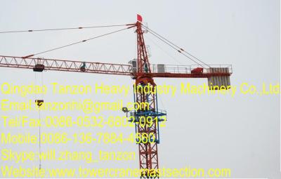 China Zelf het Beklimmen Kraan van de Bouwtoren tc6013-6 6 ton Q345B-Staal Te koop