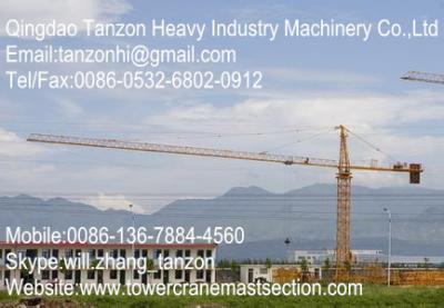 China Building Self Climbing Tower Crane 140m 24KW with 6 tons load for sale