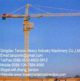 China Industrial Fixed Tower Crane / Topkit Tower Crane 6 ton For construction for sale