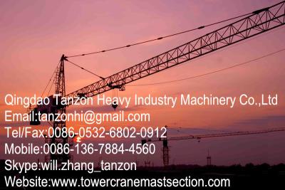 China High Lifting Construction Tower Crane Q345B steel for Commercial for sale